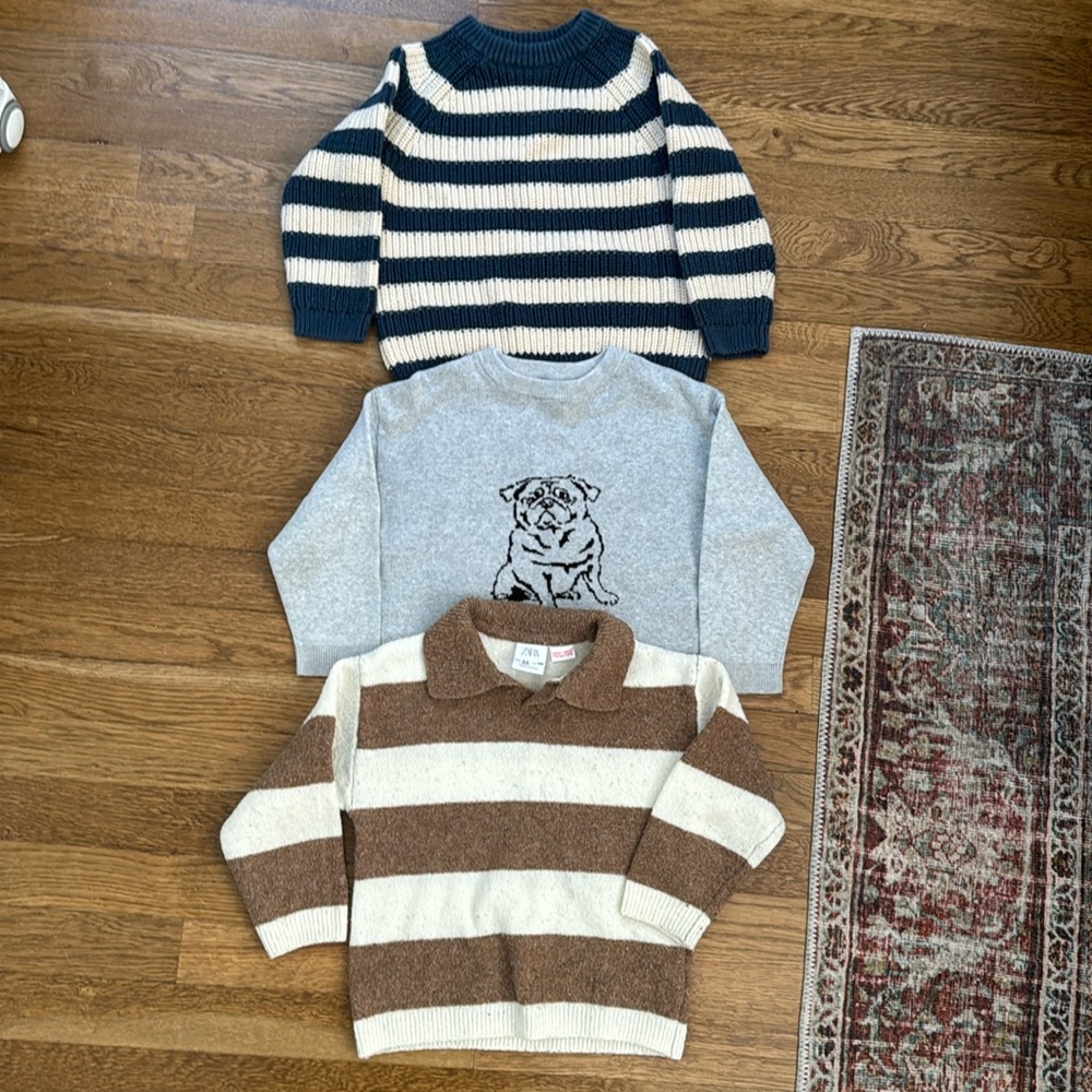 Zara boys set of 4 sweaters